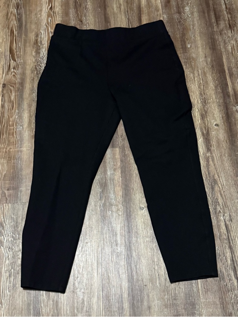 Quince Pull On Cropped Pants Women's Large High Rise Petite Stretchy Office Wear